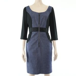 Phoebe Couture Black and Blue Dress